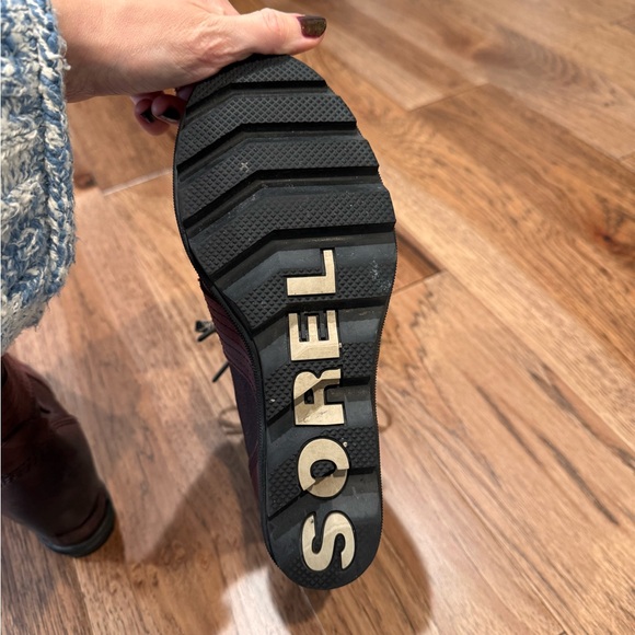 Sorel Women's Brown Lace-Up Wedged Ankle Boots - Picture 6 of 8